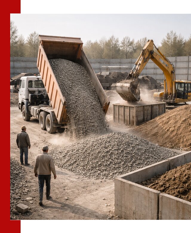 Доставка нерудных материалов с погрузкой и разгрузкой в Барабинске