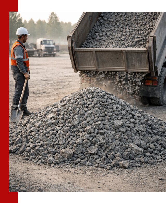 Гранитный щебень фракции 100–201 для строительства в Барабинске