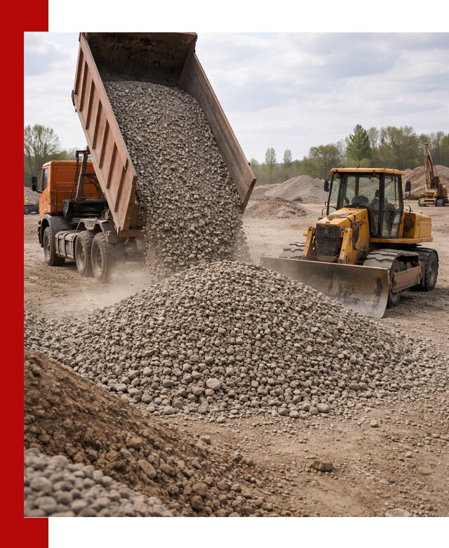 Доставка гравийного щебня фракции 40-70 в Барабинске