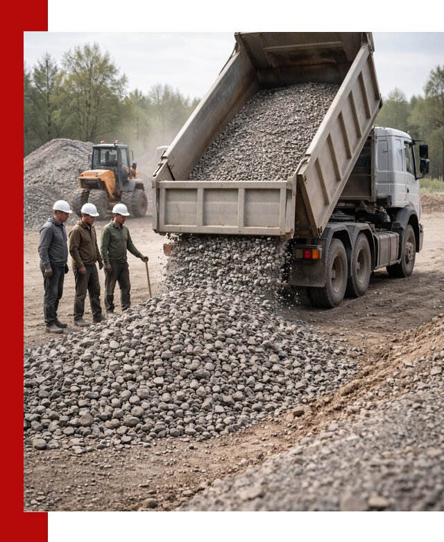 Доставка гравийного щебня фракции 70-120 в Барабинске