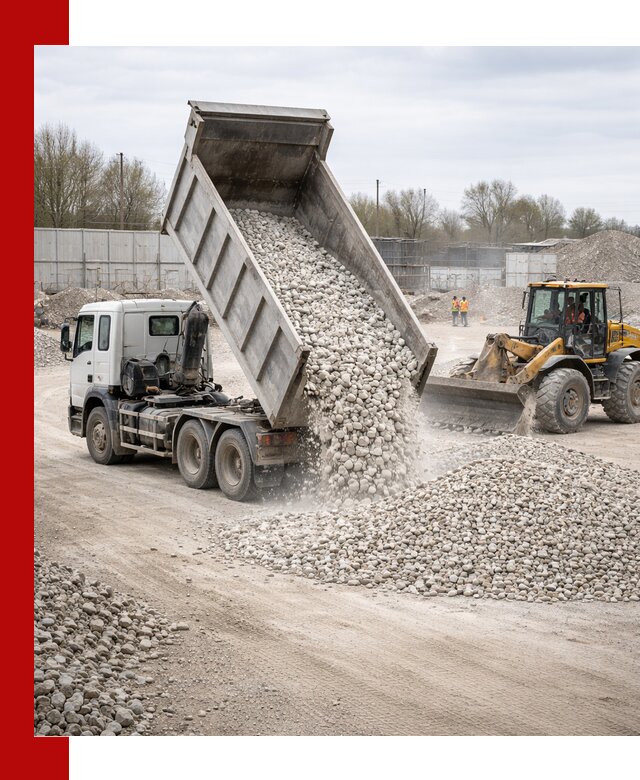 Доставка и продажа известнякового щебня в Барабинске