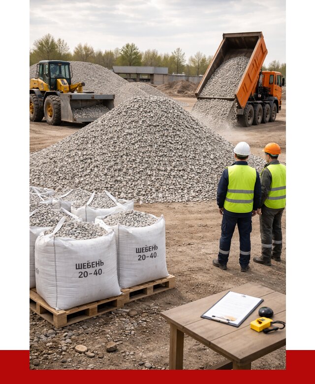 Известняковый щебень 20-40 в Барабинске от 2133 р. ПРОНЕРУДБбн