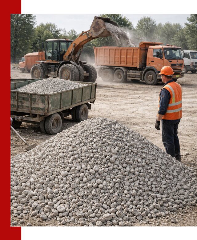 Доставка известнякового щебня фракция 20–40 в Барабинске