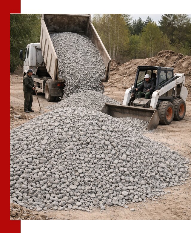 Доставка доломитового щебня в Барабинске напрямую от карьера