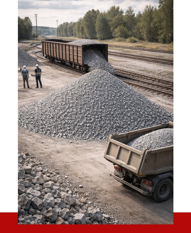 Железнодорожный щебень 20-60 в Барабинске от 1727 р. | ПРОНЕРУДБбн