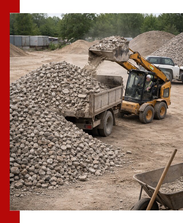 Доставка вторичного щебня в Барабинске для строительных работ