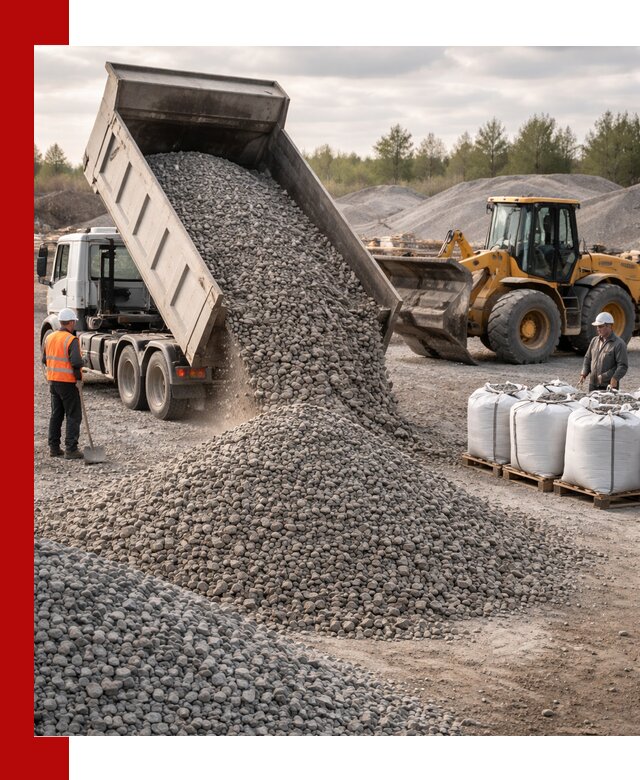 Бетонный щебень фракция 5–20 с доставкой в Барабинске