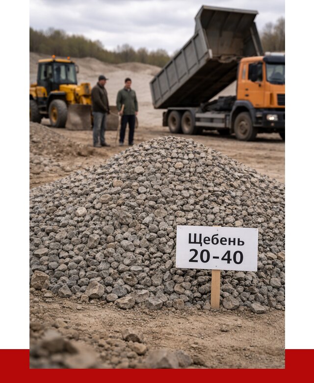 Бетонный щебень фракция 20-40 в Барабинске от 2488 р. | ПРОНЕРУДБбн