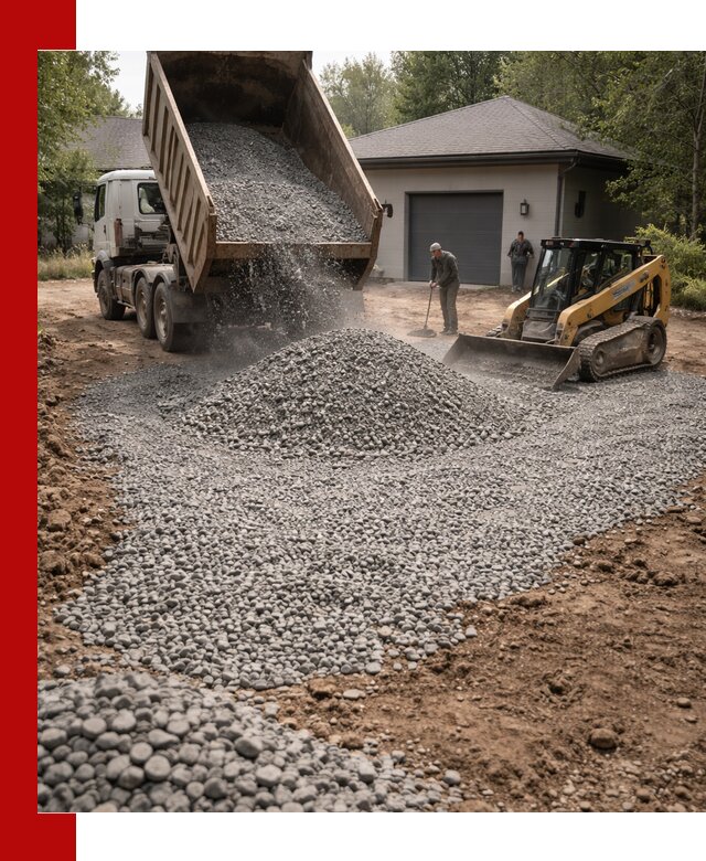 Щебень для парковки в Барабинске: доставка и укладка качественного материала