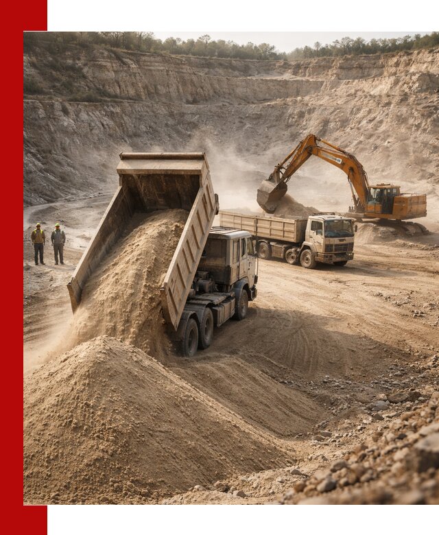 Карьерный песок навалом с доставкой в Барабинске