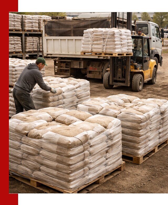 Карьерный песок в мешках с доставкой в Барабинске