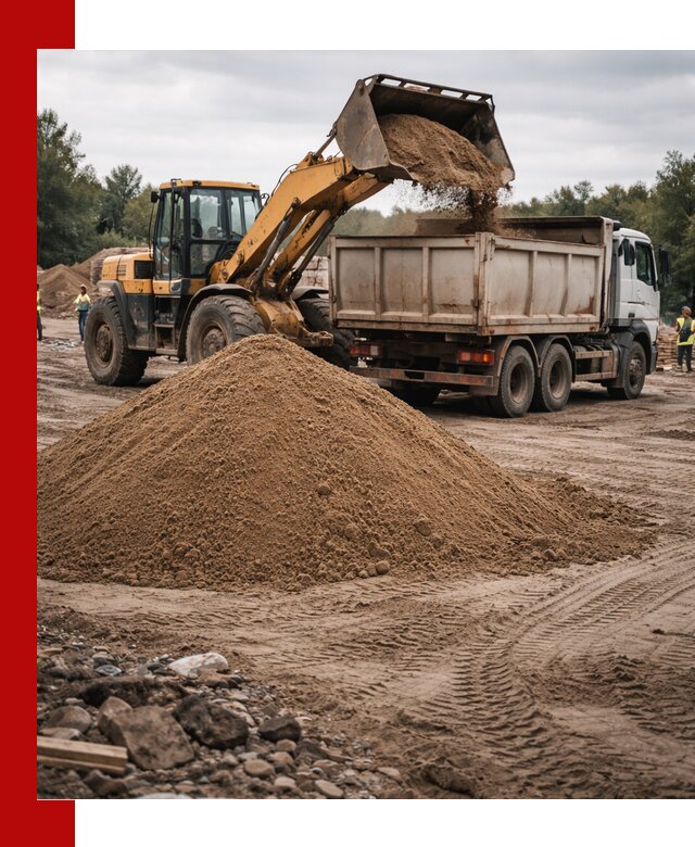 Доставка речного песка навалом в Барабинске быстро и выгодно