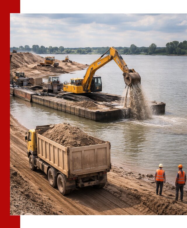 Намывной песок с доставкой в Барабинске оптом и в розницу