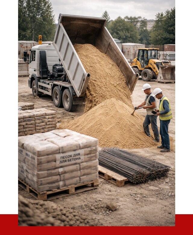 Песок для бетона в Барабинске от 2539 р. с доставкой, ПРОНЕРУДБбн