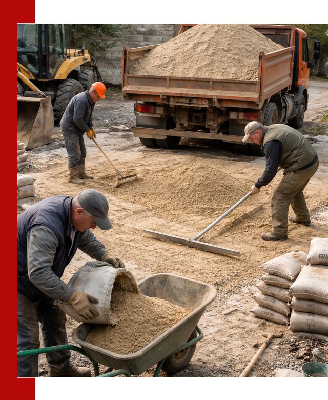 Поставка песка для стяжки в Барабинске с быстрой доставкой