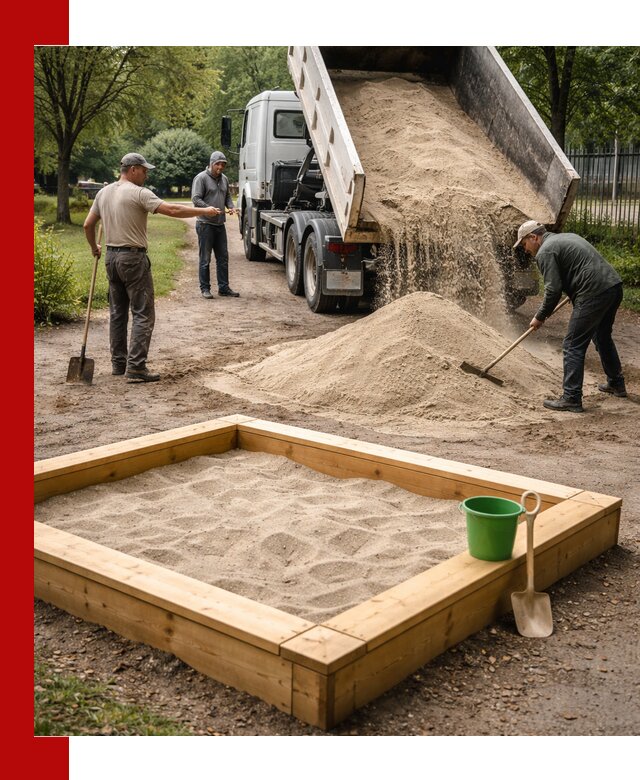 Песок для песочницы с доставкой в Барабинске недорого и чистый