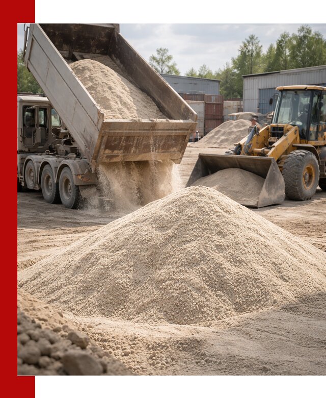 Кварцевый песок с доставкой в Барабинске для строительных работ