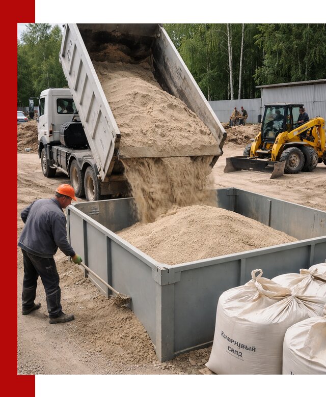 Кварцевый песок для фильтра в Барабинске — доставка и качество