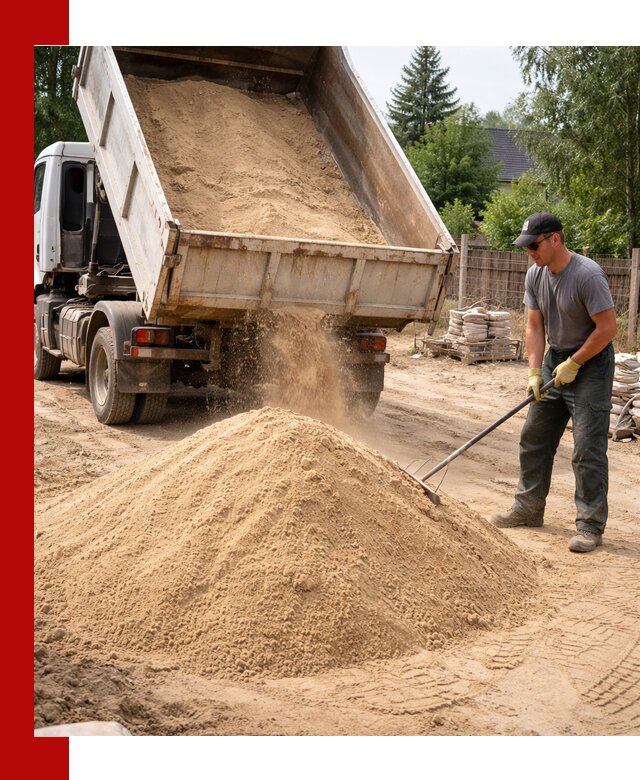 Доставка сухого песка самосвалами в Барабинске