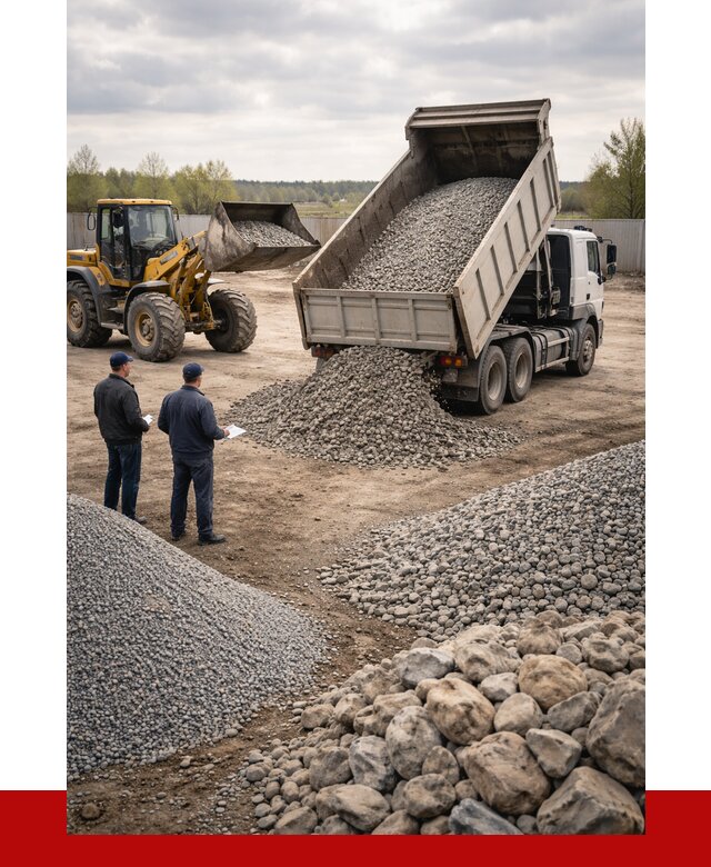 Гравий и камень с доставкой в Барабинске от 4266 р. - ПРОНЕРУДБбн