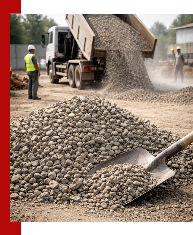 Доставка гравия фракции 20-40 в Барабинске с самосвалами