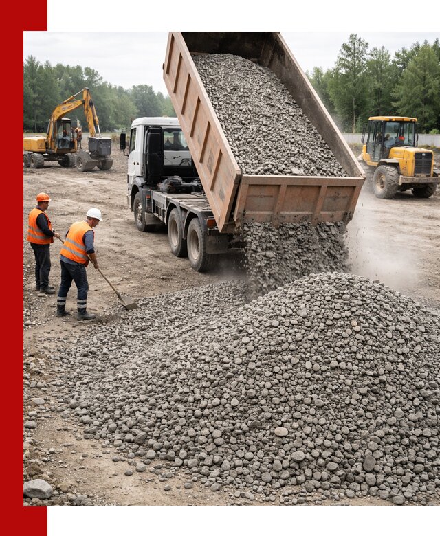 Доставка гравия фракции 40-70 в Барабинске оптом и в розницу