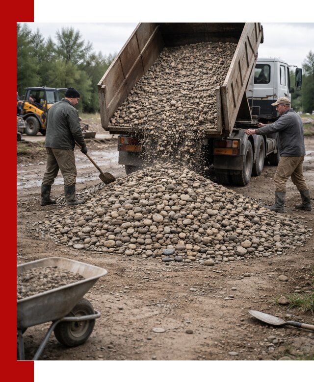 Доставка гальки речной оптом и в розницу в Барабинске