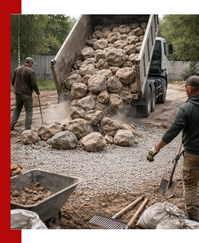 Доставка и укладка булыжника в Барабинске