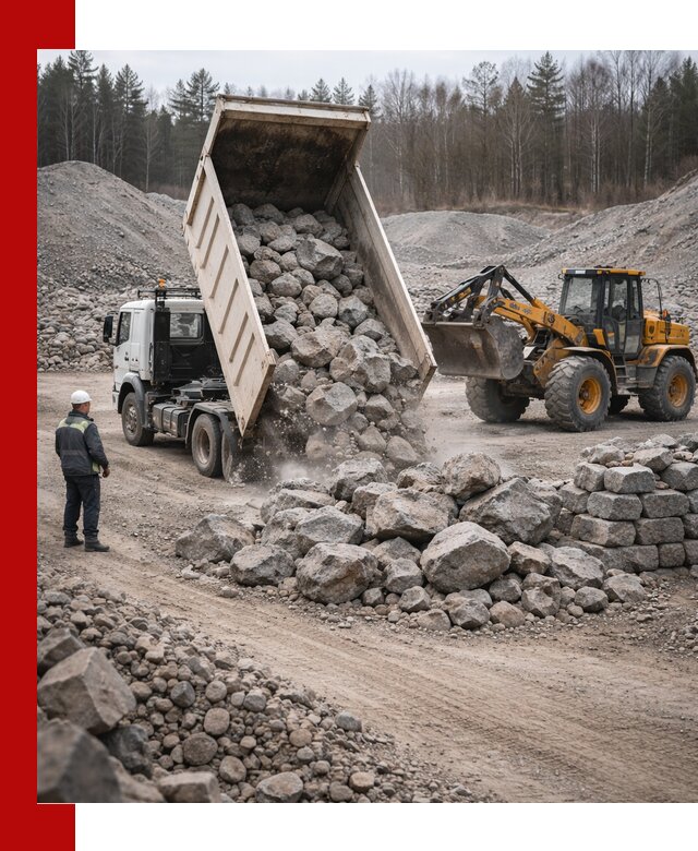 Доставка и продажа бутового гранитного камня в Барабинске