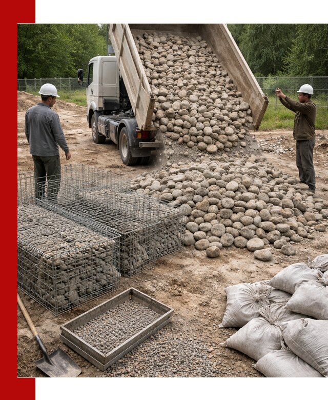 Камень для габионов фракция 70–151 в Барабинске