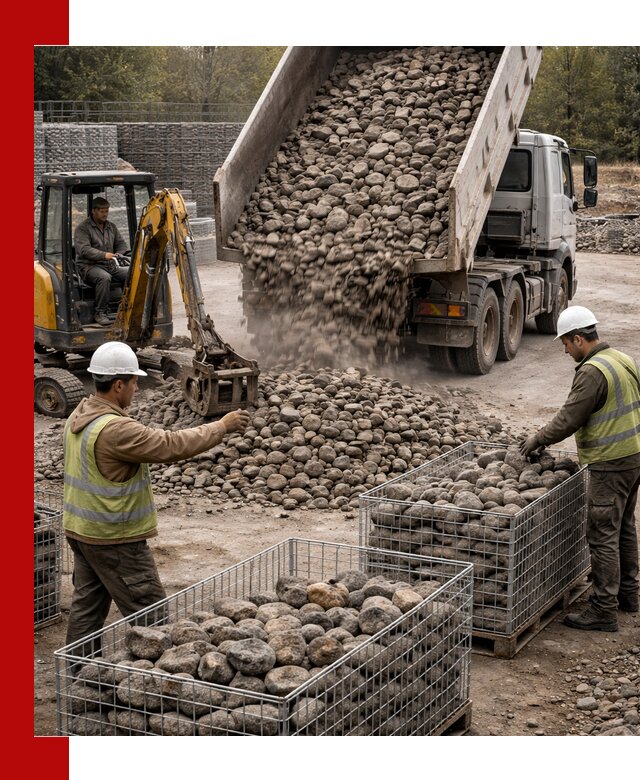 Камень для габионов фракция 100–201 в Барабинске