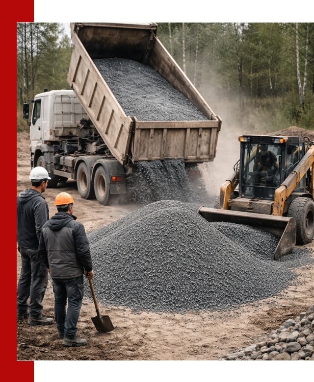 Гранитный отсев 0-5 с доставкой и разгрузкой в Барабинске