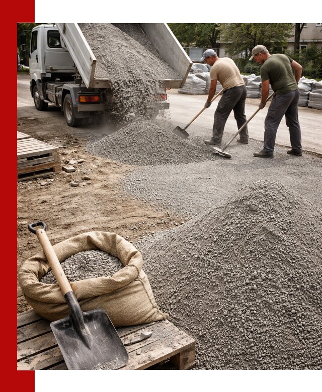 Отсев для тротуарной плитки в Барабинске — доставка и укладка