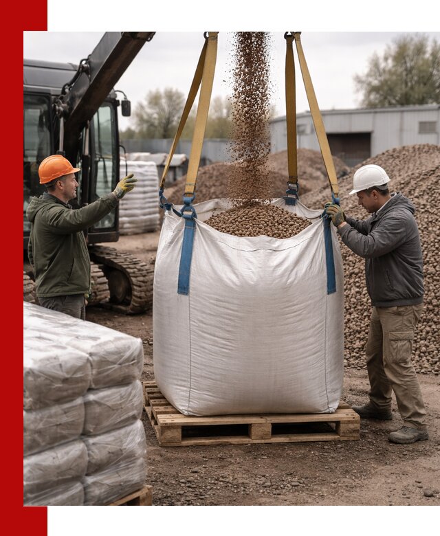 Керамзит в биг-бегах с доставкой в Барабинске