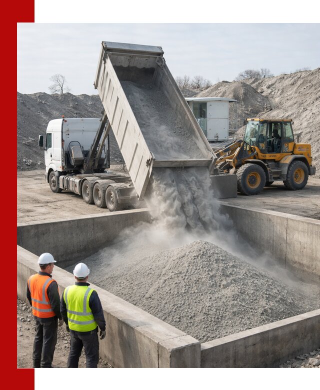 Доставка цемента навалом в Барабинске крупными партиями