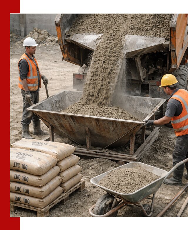 Доставка цементно-песчаной смеси М100 в Барабинске