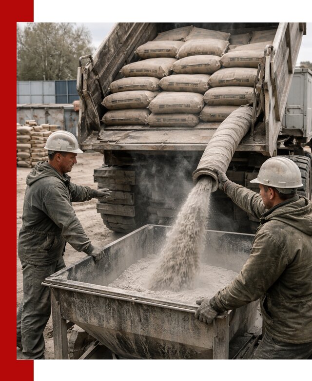 Доставка цемента М400 в Барабинске оптом и в розницу