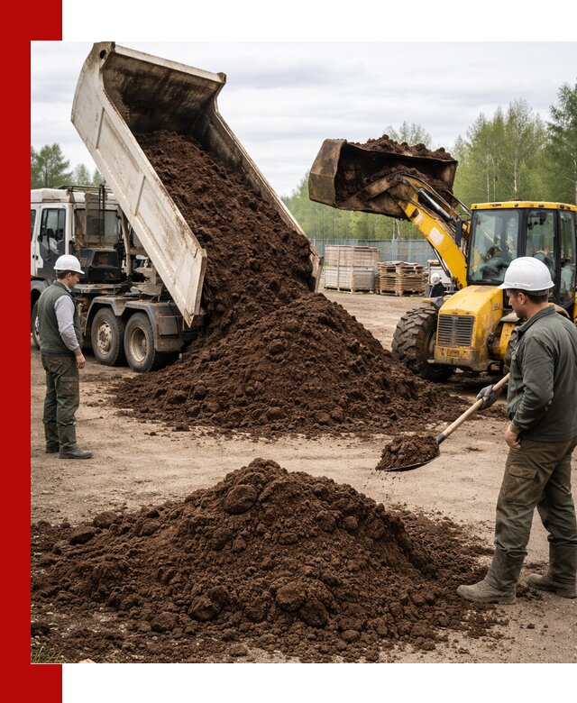 Доставка торфа оптом и в мешках в Барабинске