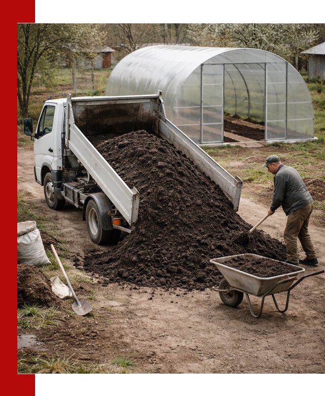 Чернозем для теплицы с доставкой в Барабинске