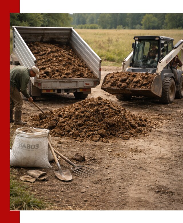 Доставка конского навоза в Барабинске с разгрузкой и доставкой на объект