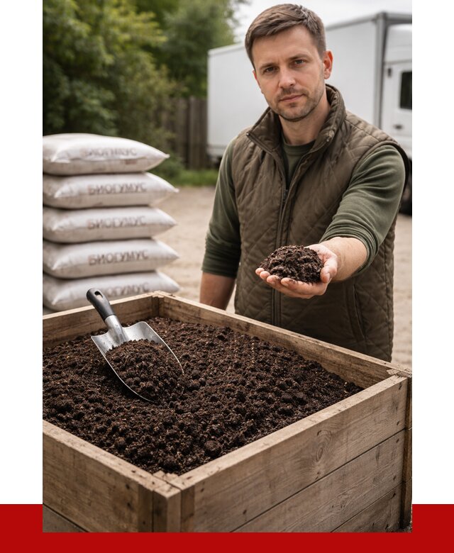 Купить биогумус в Барабинске с доставкой от 8633 р. за куб | ПРОНЕРУДБбн