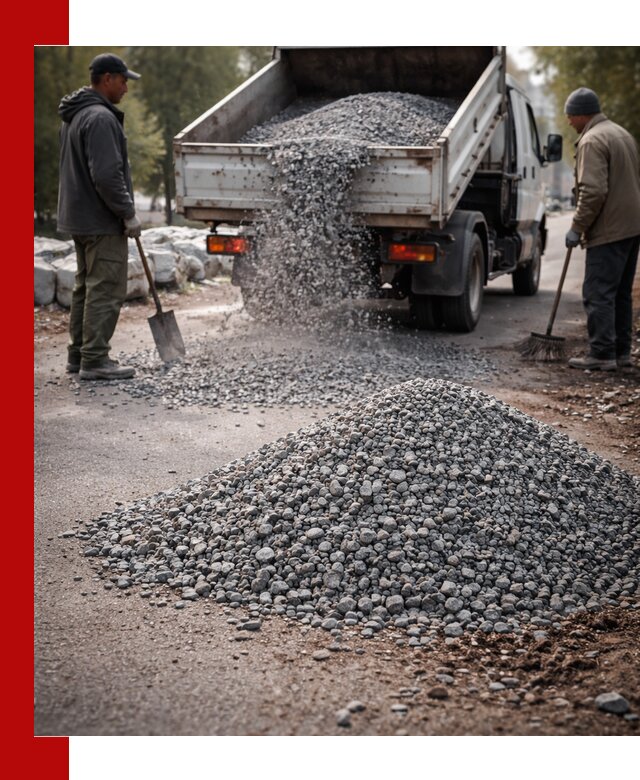 Гранитная крошка для посыпки дорог и тротуаров в Барабинске