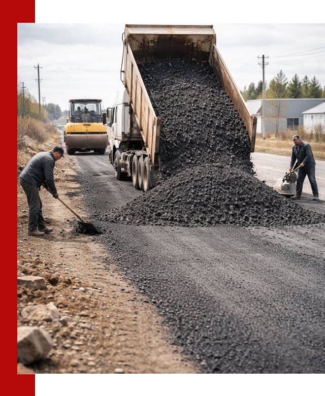 Асфальтовая крошка для дорог в Барабинске — поставка и доставка