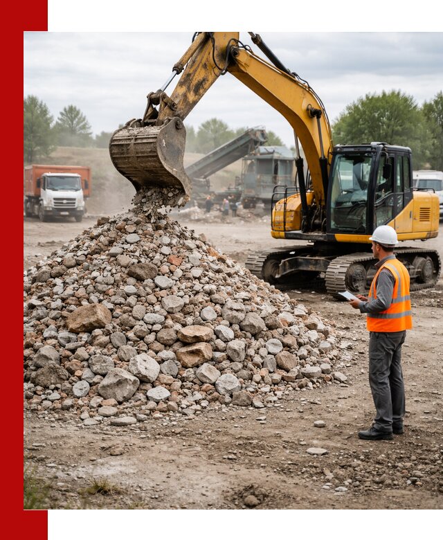 Доставка и вывоз строительного боя в Барабинске