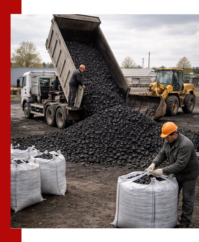 Доставка каменного угля в Барабинске оптом и в розницу