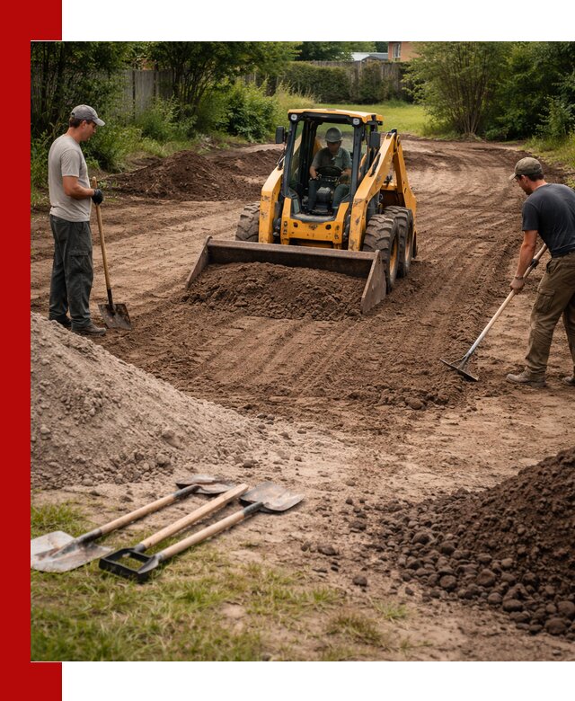 Планировка участка грунтом с вывозом и доставкой в Барабинске
