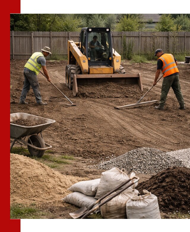 Выравнивание участка под строительство и благоустройство в Барабинске